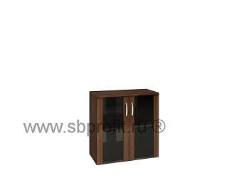 Шкаф широкий низкий (двери стекло тонир)