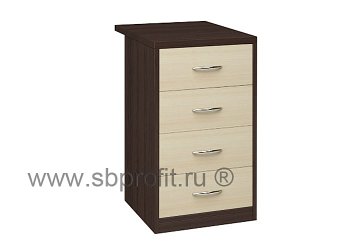 Тумба офисная приставная, 4 ящика