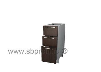 Стол с тремя (2м + 1б) ящиками  30