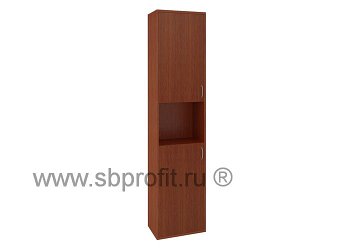 Шкаф для бумаг узкий высокий комб