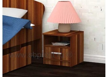Тумба прикроватная с одним ящиком и нишей