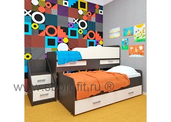 Кровать Лёсики 2-х ярусная