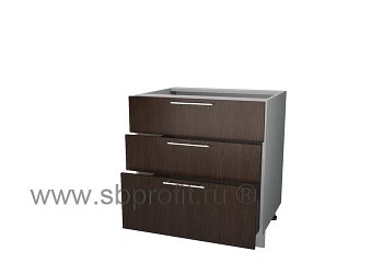 Стол с тремя (2м + 1б) ящиками  75