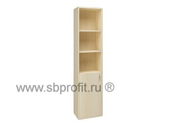 Шкаф для бумаг узкий высокий полуоткр