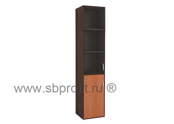 Шкаф для бумаг узкий высокий стекло