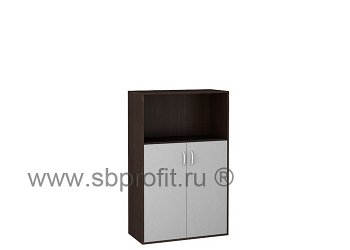Шкаф для бумаг широкий средний комбинированный