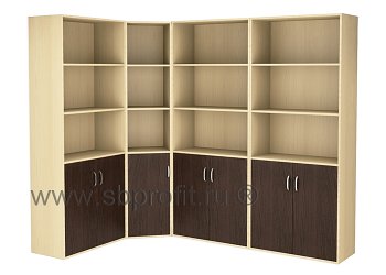 Компоновка угловая из шкафов для бумаг