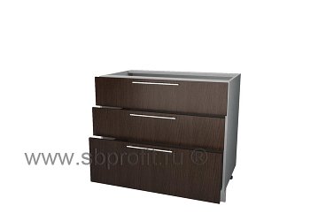 Стол с тремя (2м + 1б) ящиками  90