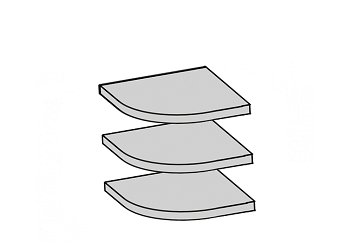 Полки на СПУ-4 радиусные (дополнительно)