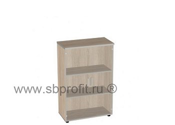 Стеллаж  широкий средний со стеклом