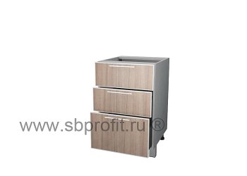 Стол с тремя (2м + 1б) ящиками  50