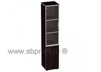 Стеллаж узкий высокий со стеклом