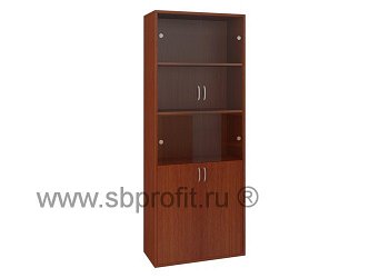 Шкаф для бумаг широкий высокий стекло