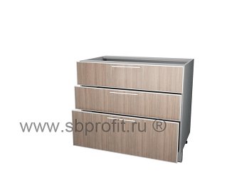 Стол с тремя (2м + 1б) ящиками  90