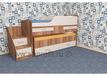 Кровать Лёсики 2-х ярусная