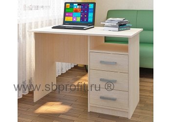 Стол письменный однотумбовый с ящиками