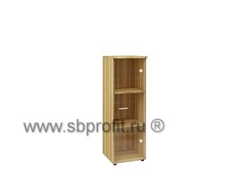 Шкаф для бумаг узкий средний стекло