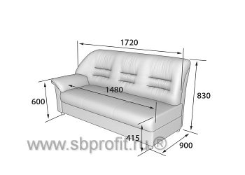 3-х местная диванная секция правая