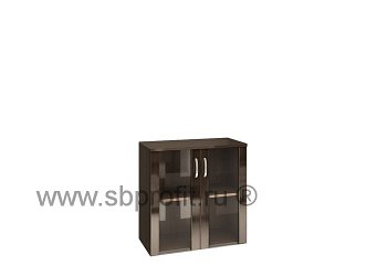 Шкаф широкий низкий (двери стекло в МДФ)