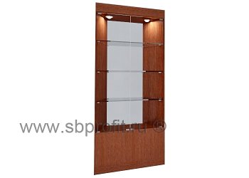 Угловая торговая витрина с подсветкой