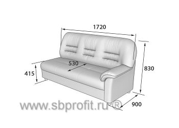 3-х местная диванная секция левая