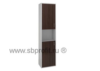 Шкаф для бумаг узкий высокий комбинированный