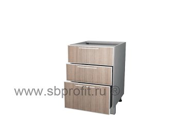 Стол с тремя (2м + 1б) ящиками  55