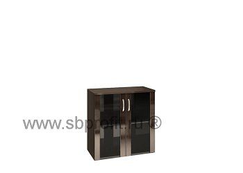 Шкаф широкий низкий (двери стекло тонир)