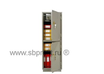 Шкаф бухг 2-х секц с кассой в верх отд