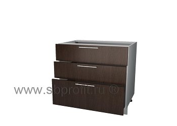 Стол с тремя (2м + 1б) ящиками  85