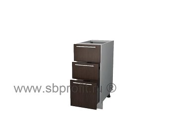 Стол с тремя (2м + 1б) ящиками  35