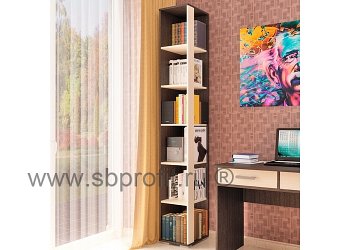 Стеллаж угловой узкий