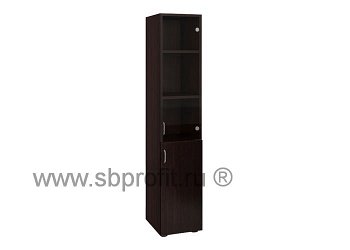 Шкаф узкий высокий комбинированный