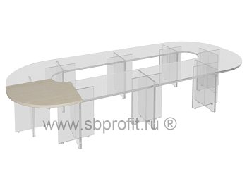 Столешница модульного стола полукр