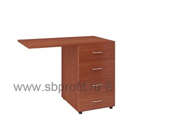 Тумба офисная приставная, 4 ящика +топСТП7