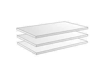 Полки дополнительные для шкафа Оскар,  Манго  в комплекте 3 шт