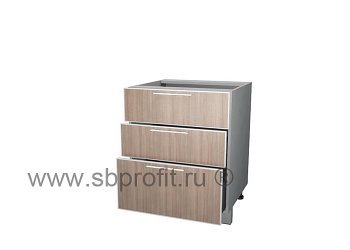 Стол с тремя (2м + 1б) ящиками  65