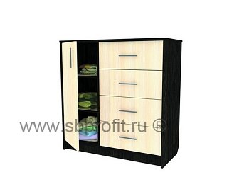 Комод  4 ящика + дверца