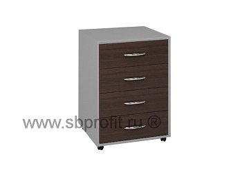 Тумба офисная подкатная, 4 ящика