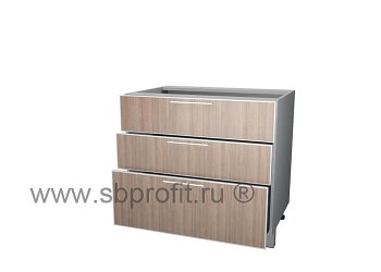 Стол с тремя (2м + 1б) ящиками  85