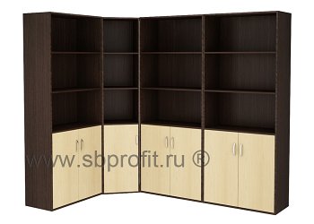 Компоновка угловая из шкафов для бумаг