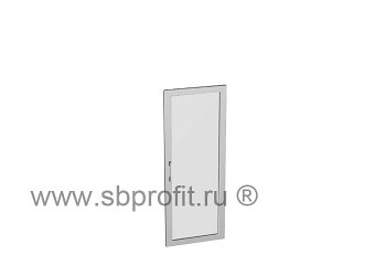 Дверь стекло (рамка алюминиевая) к шкафам Тр-2.0 и Тр-2.2