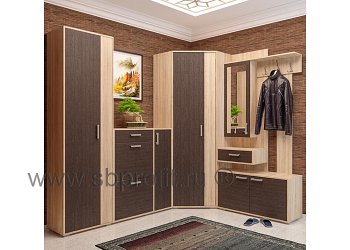 Рассвет, модульный комплекс в прихожую (Манго, ОБ-1, Аврора, ПР-11)  комплект