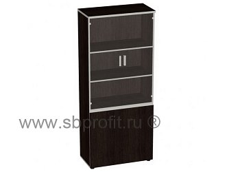 Стеллаж широкий высокий со стеклом