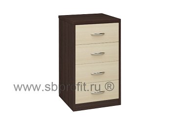 Тумба офисная приставная, 4 ящика