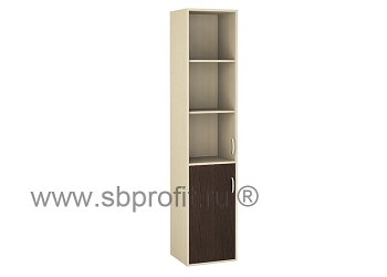 Шкаф для бумаг узкий высокий стекло