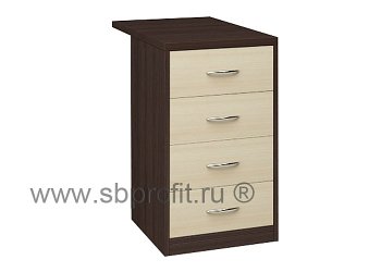 Тумба офисная приставная, 4 ящика