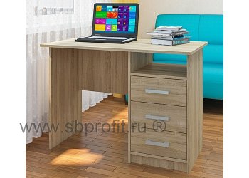 Стол письменный однотумбовый с ящиками