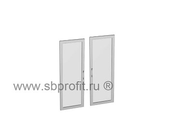 Двери стекло (рамка алюминиевая) к шкафам Тр-2.1 и Тр-2.3