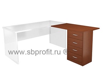 Тумба офисная приставная, 4 ящика +топСТП7